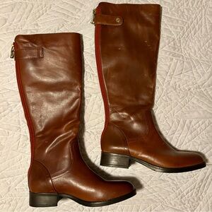 Steve Madden Journal Leather Brown Riding Boots